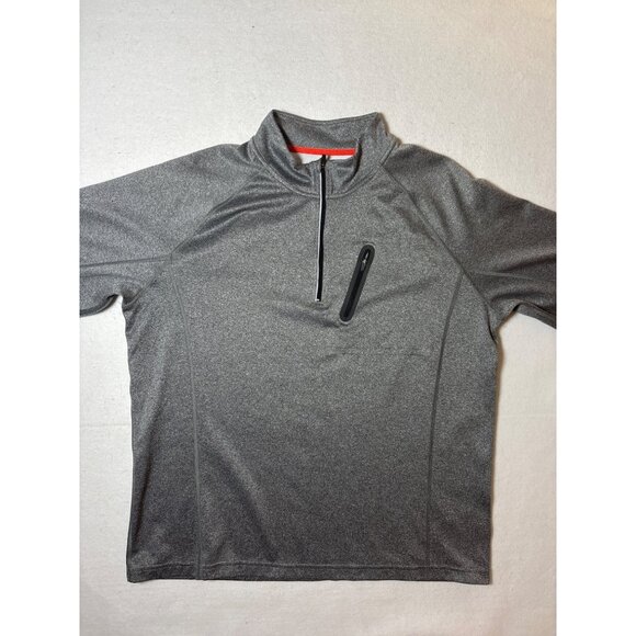Lands End Sport Mens Gray Quarter-Zip Pullover Size XL Polyester - Picture 1 of 9